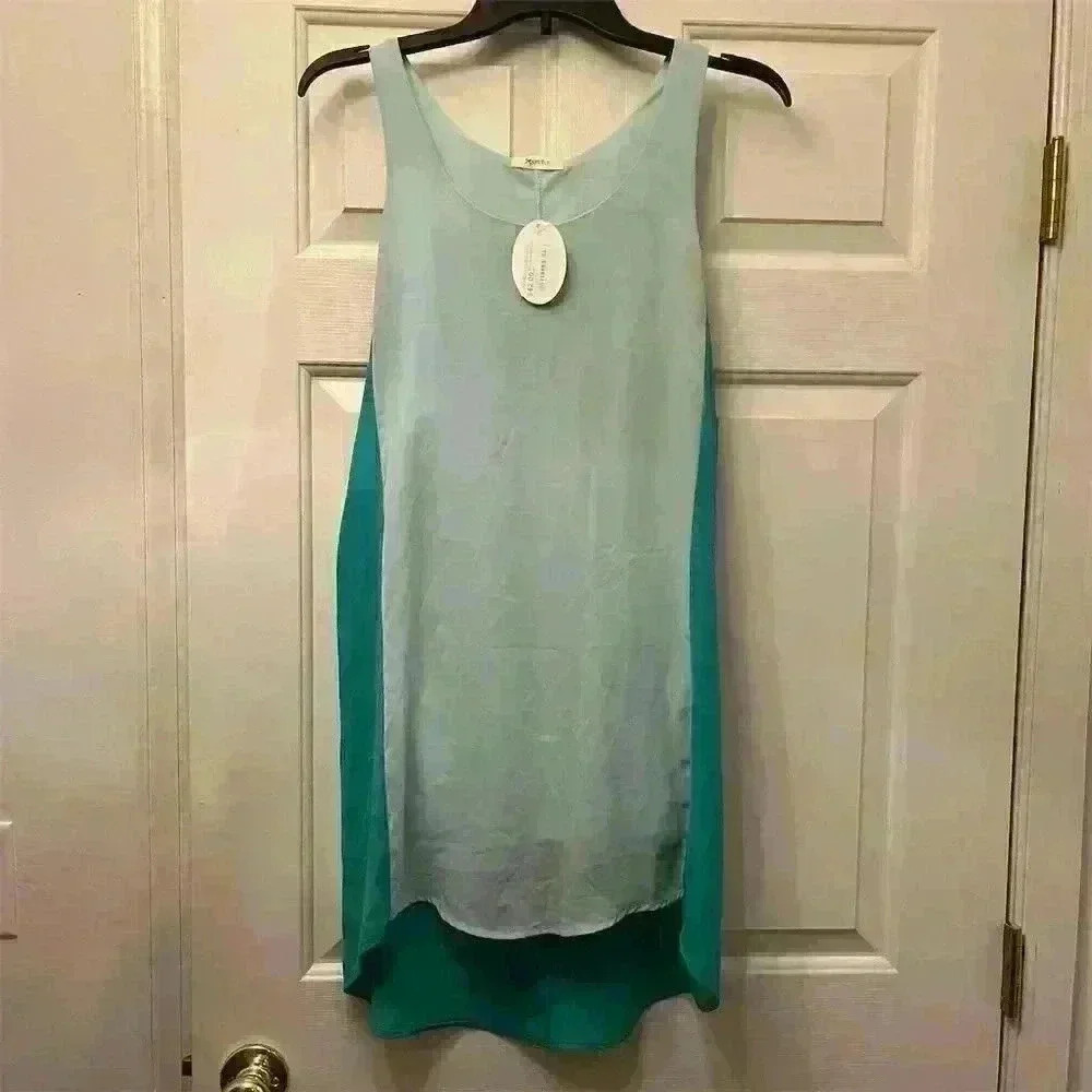 Everly Women's Sleeveless Lightweight Tank Dress Mint Green Size S
